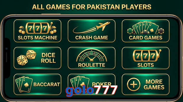 Main screen of Golo777 games page for PK players